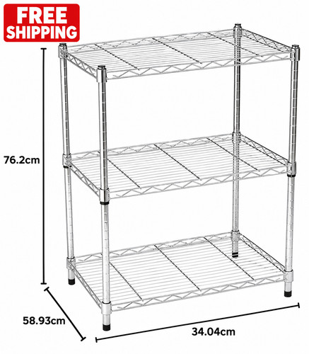 Shelf heavy duty steel - 3-shelf, wire